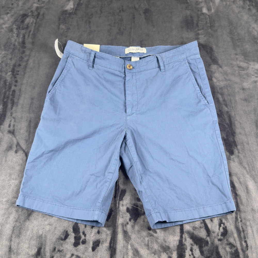 NWT Jos. A. Bank 1905 Chino Shorts Mens 34 Blue Flat Front Stretch J040799